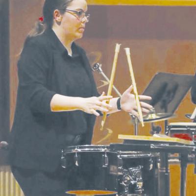 Rebekah Campbell plays at the percussion ensemble concert at the University of Oklahoma. CDN | Courtesy photo