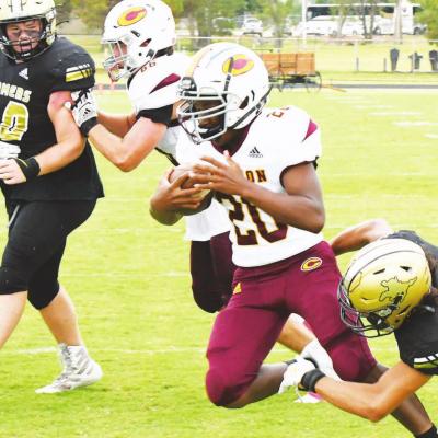 Hill scores first varsity TD