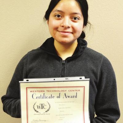 Clinton student earns award at Western Technology Center