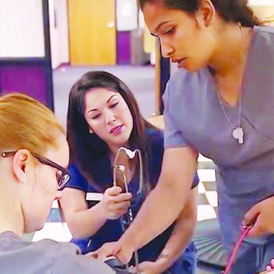 Linda Badillo, center, leads Satieva Gladwin, left, and Maria Olvera through a procedure at Western Technology Center. CDN | Courtesy photo