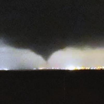 This is a view from Arapaho just after the tornado had hit the airport in Clinton. CDN | Courtesy photo Matt Graybill Airport receives