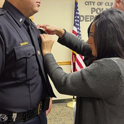 Pair earn promotions at police dept.