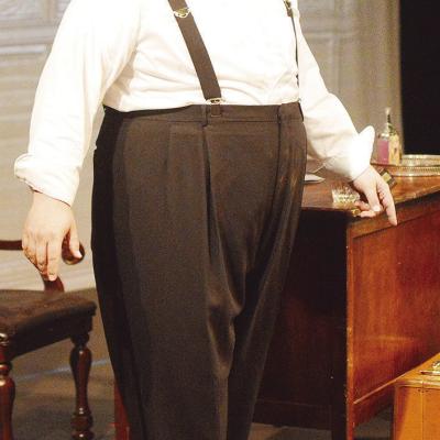 Christopher Curtis playing Mayor Dobbs during the Southwest Playhouse’s production of “Bright Star.” CDN | Micah Ashcraft