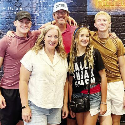 From left, Parker Adams, Erin Adams, Luke Adams, Leah Adams and Ryder Adams pose for a family photo during an outing. CDN | Courtesy photo