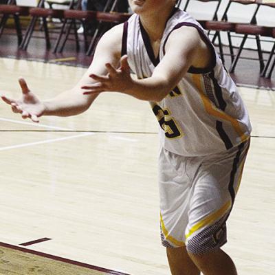 Clinton’s Kyler Haag grabs the rebound during warmups prior to the Whirlwinds’ recent seventh-grade boys’ game against Woodward in the Tornado Dome. CDN | Sam Goodwyn