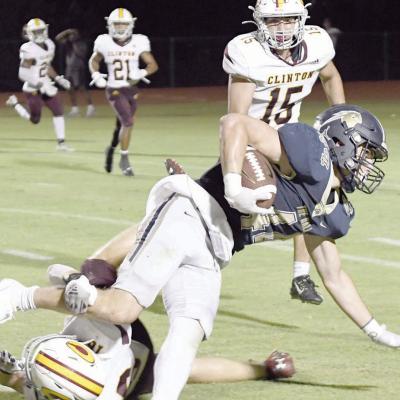 Tripped up and tackled