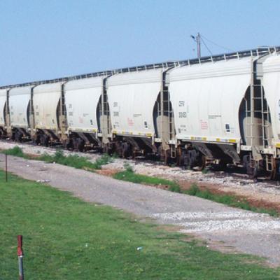 Thousands of empty rail cars stored on Farmrail tracks
