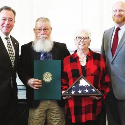 Corn resident honored at Capitol
