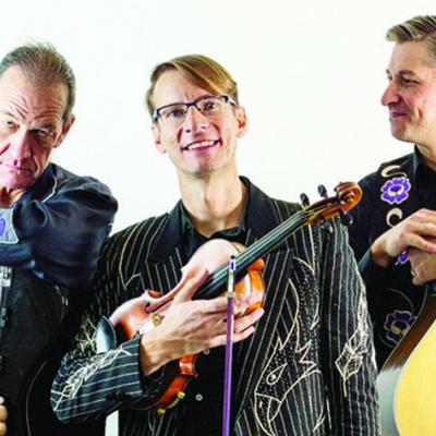 Brent Saulsbury, left, Kyle Dillingham and Peter Markes of Kyle Dillingham and Horseshoe Road. The folk band will take to the McLain Rogers Amphitheater stage at 7 p.m. Friday. CDN | Courtesy photo Dillingham and Horseshoe Road to play Amp Friday