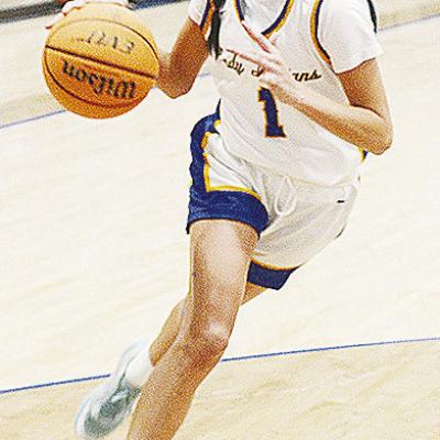 Arapaho-Butler’s Jada Akin drives to the hoop during the Lady Indians’ home game against Cheyenne-Reydon. CDN | Sam Goodwyn