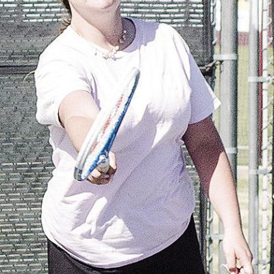 Clinton’s Vanessa Schmitz hits the tennis ball during tennis practice at the high school courts. CDN | Sam Goodwyn