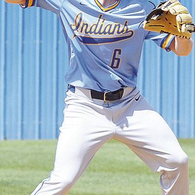 No. 6 Jiles Southall hurls the ball to first during A-B’s home game against Thomas last year. CDN | Sam Goodwyn