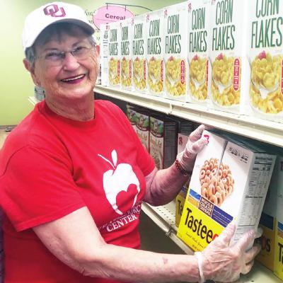 Stocking food shelves, Ann Madden is one of the many hundreds of people who volunteer each month at the Weatherford Food & Resource Center. $20,000 matching fund launched to help Weatherford Food and Resource Center