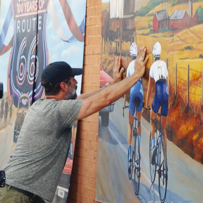 Mural hanging