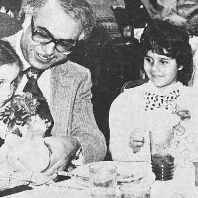 40 YEARS AGO Dads and daughters enjoyed dining together at the annual Clinton Kiwanis Club Father-Daughter Banquet. Dr. A.A. Mohammad’s guests at the festive occasion were his daughters, Jamila, 3, left, and Shereen, 6.