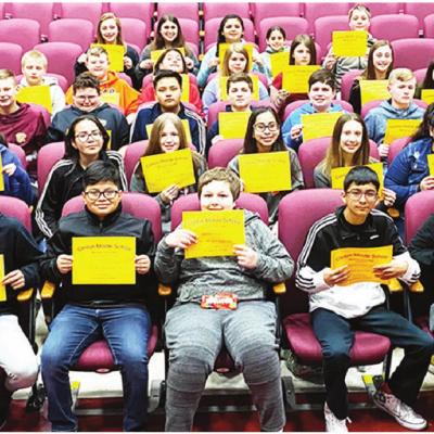 Seventh Grade Whirlwind Honor Roll