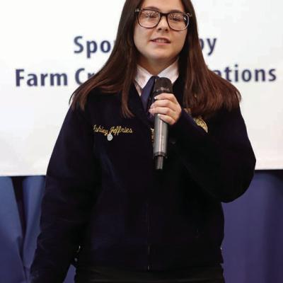 Ashley Jeffries, a freshman at Clinton High School, performs a rendition of the hit song “Cups” during the talent showcase at the FFA Oklahoma State Chorus competition. Jeffries was one of three Clinton vocalists selected for the 100-member state chor High school students display talent