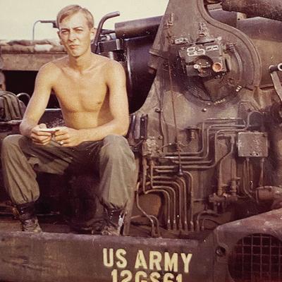 Arapaho native Alvin M. Hatfield III posing on a piece of equipment while stationed at Camp Carrol Artillery Base during the Vietnam War. He was stationed in Vietnam from February 1968 to February 1969. CDN | Courtesy photo