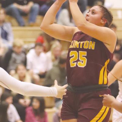 McKia Lovelace attempts a shot