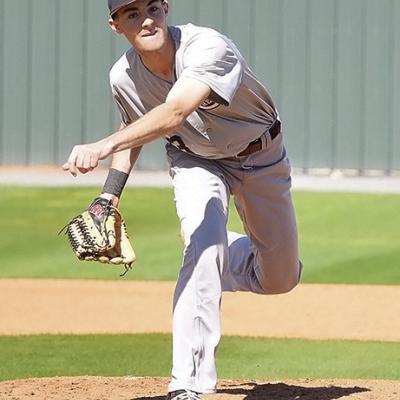 No. 3 Craig Hunter stares down his pitch during Clinton’s road game this month against Weatherford. CDN | Sam Goodwyn Clinton High baseball ends season in playoffs