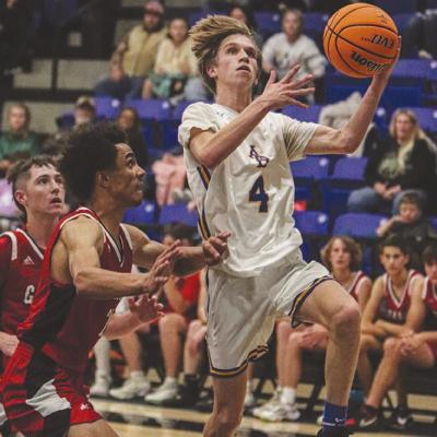 CDN | Adam Ewing Junior Landon Donelson led the Arapaho-Butler Indians with 13 points in the season opening win over Granite. A-B outguns Granite