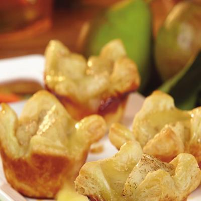 Pear and Brie Honey Tartlets