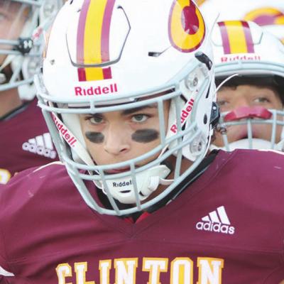 Caleb Edwards prepares to take the field before Clinton’s matchup versus Elgin. Edwards scored his first rushing touchdown of the season last week. CDN | Adam Ewing Custer County Conflict resumes Friday
