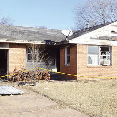 The aftermath of a structure fire that broke out Saturday at 1121 Lee Ave., which is currently under investigation by Clinton Police Department and Clinton Fire Department under the suspicion of arson. CDN | Micah Ashcraft