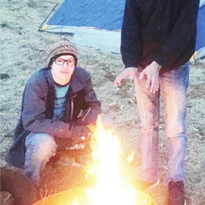 Scouts enjoy campfire