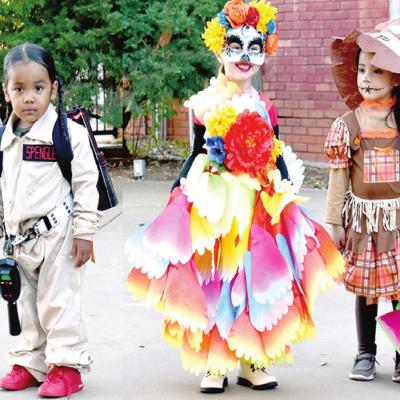 Local kids show off winning costumes downtown