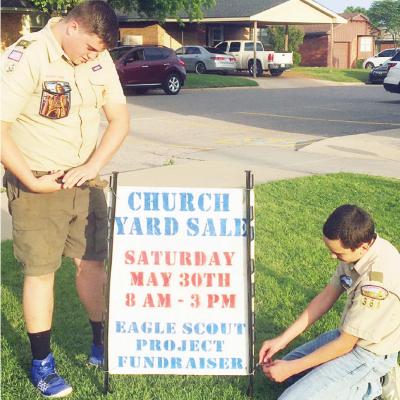 Eagle Scout project sale on Saturday