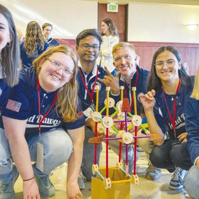 Members of the Southwestern Oklahoma State University team who competed in the Midwest Regional Collegiate Leadership Competition and earned a top 10 national ranking from left, are Jayden Bunce, Cambden Tremblay, Prajwal Santhosh, Per Otto Heden, Khrysty