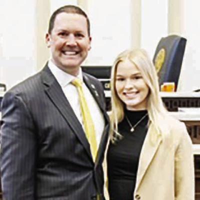 Denney serves as page at capitol