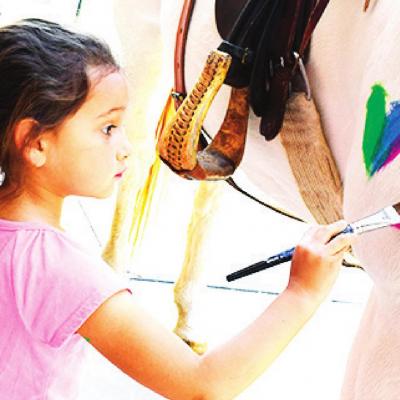 Painting on a horse