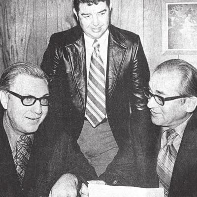50 YEARS AGO Newly-elected officers of the Clinton Chamber of Commerce discussed activities of the organization for 1972. They were (from left) Vern Kiesau, vice-president; Don Sappington, treasurer; and Jack Bruyr president. CLINTON’S HISTORY