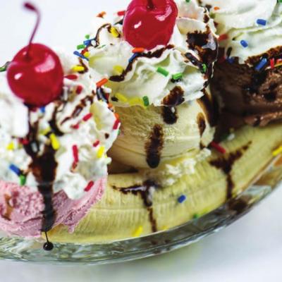 Who invented the scrumptious banana split?