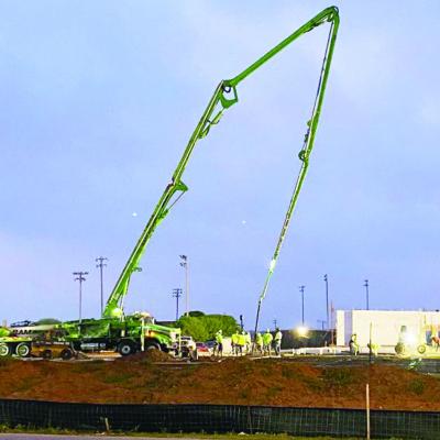 Foundation being set