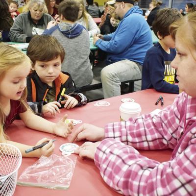 Making a special ornament together