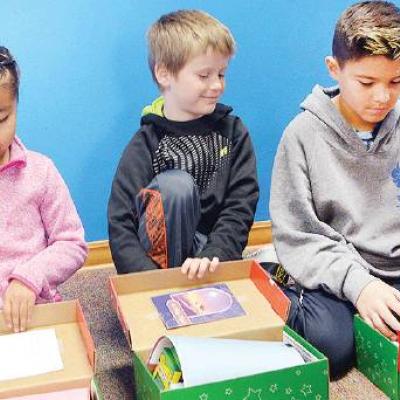 Donated Christmas gifts at WOCS