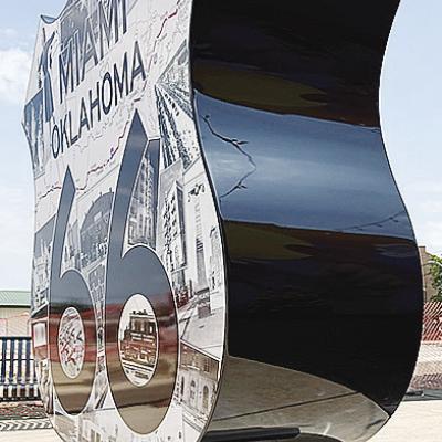 Route 66 monument like the one pictured here in Miami to be installed in Clinton. CDN | Courtesy photo