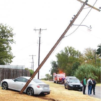 Leaning pole did not cause power outage