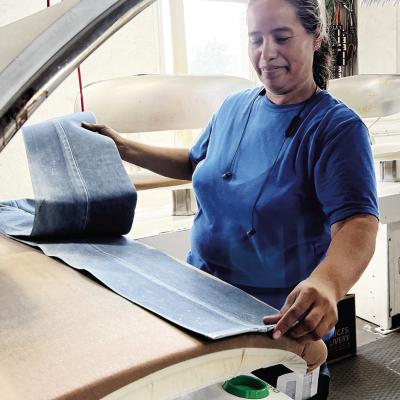 Hernandez is specialist when it comes to pressing jeans