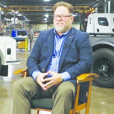 Brian Aneshansley during an interview in the factory floor of SportChassis in Clinton. CDN | Courtesy photo