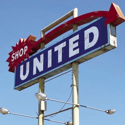 The United Supermarkets sign at the corner of 10th Street and Jaycee Lane has greeted shoppers for decades. CDN | Staff Photo