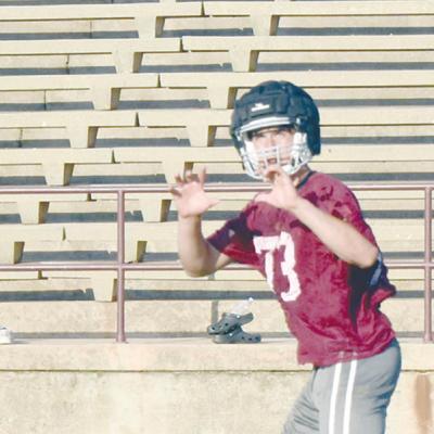 Trey Bennett prepares to make a catch this summer at the Tornado Bowl during a 7-on-7 scrimmage. CDN | Josh Jennings One month away from Clinton football