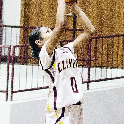 Clinton’s Catileya Huddlen goes up for the layup during the girls’ seventh-grade game against Anadarko in the Tornado Dome. CDN |Sam Goodwyn