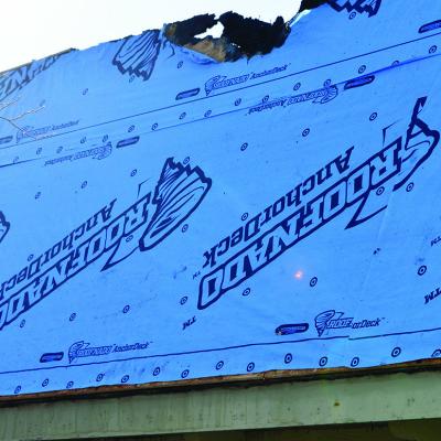 Wednesday night Clinton firefighters snuffed out a roof fire at 921 Sherwood. CDN | Michael Maresh