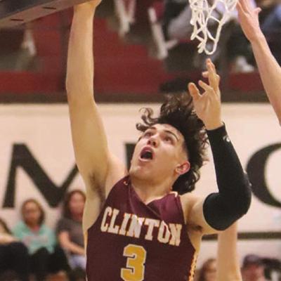 Caden Powell scored 18 of his game-high 30 points in the second half of Clinton’s 65-53 win over 18th-ranked Weatherford. CDN | Adam Ewing Caden Powell’s 30-piece propels Reds over Eagles