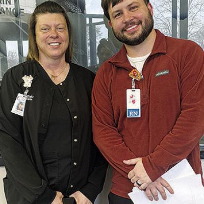 Chasity Richardson, left, and Brendan Price were officially named co-administrators at Tuesday’s special meeting of the Clinton Regional Hospital Authority. CDN | Courtesy photo