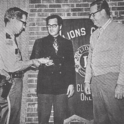 50 YEARS AGO DONATE TO EYE PROGRAM: The Clinton Police Department donated profits from its recent charity softball game with Weatherford to the Lions Club eye program. The funds will be used to buy glasses for needy children in the local area. Capt. Bill CLINTON’S HISTORY 10, 20, 30 AND 50 YEARS AGO